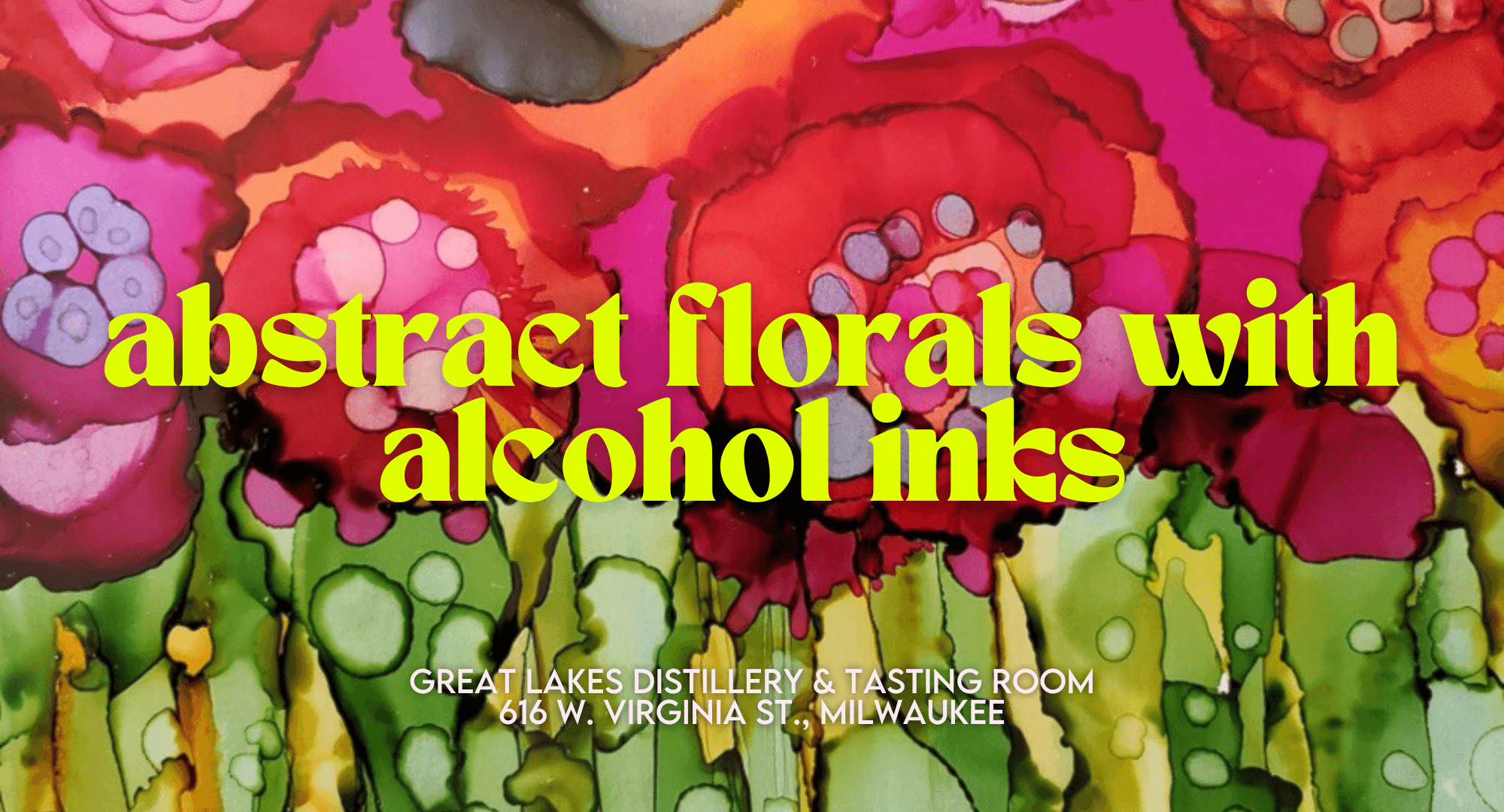 Create Vibrant Abstract Florals with Alcohol Ink in Milwaukee