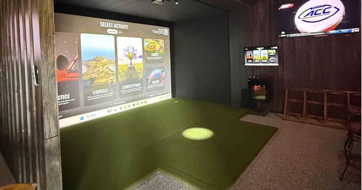 Indoor TrackMan Golf in Peculiar MO: Bay 2 Simulator, Real Ball Flight & Hourly Rates