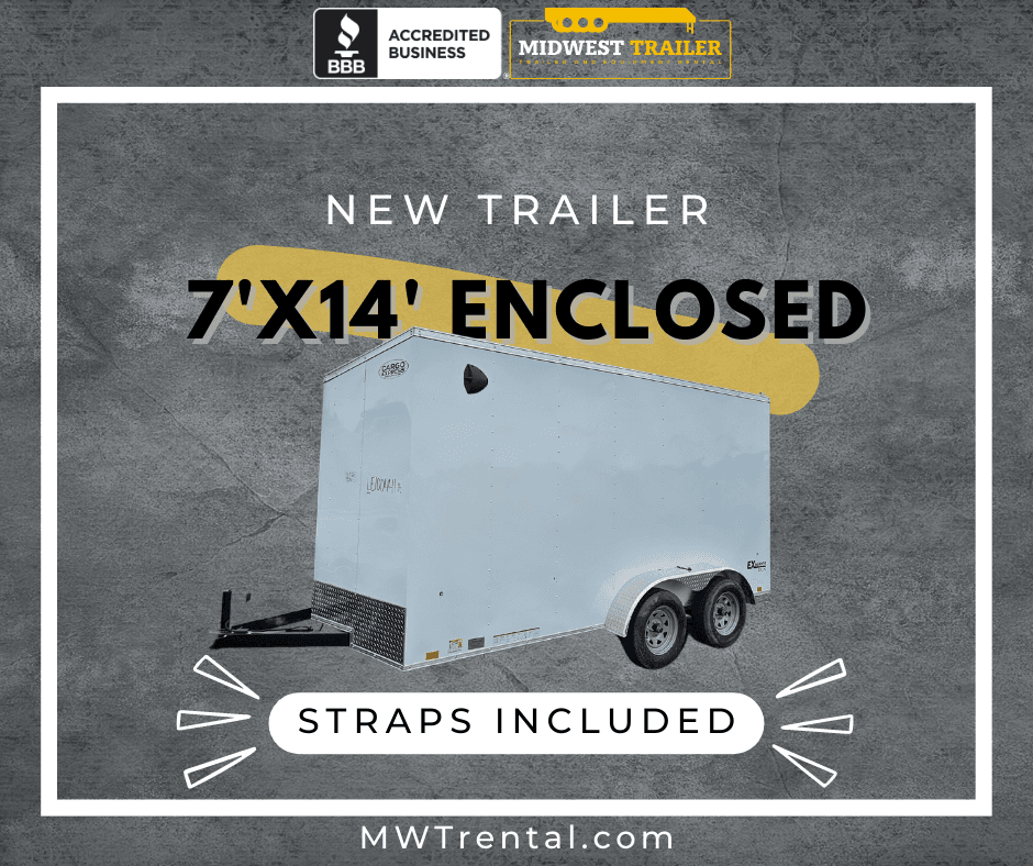 14' Enclosed Trailer Rental in Toledo, Ohio