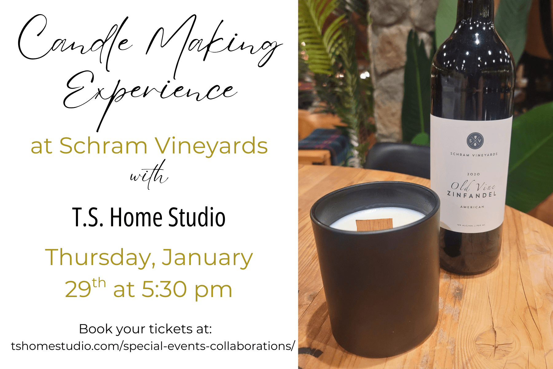 Hands-On Candle Making at Schram Vineyards: 14oz Wood-Wick Workshop in Waconia, MN