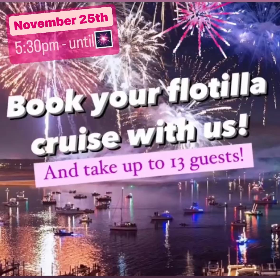 Holiday Flotilla Cruise & Fireworks with Epic Excursions NC
