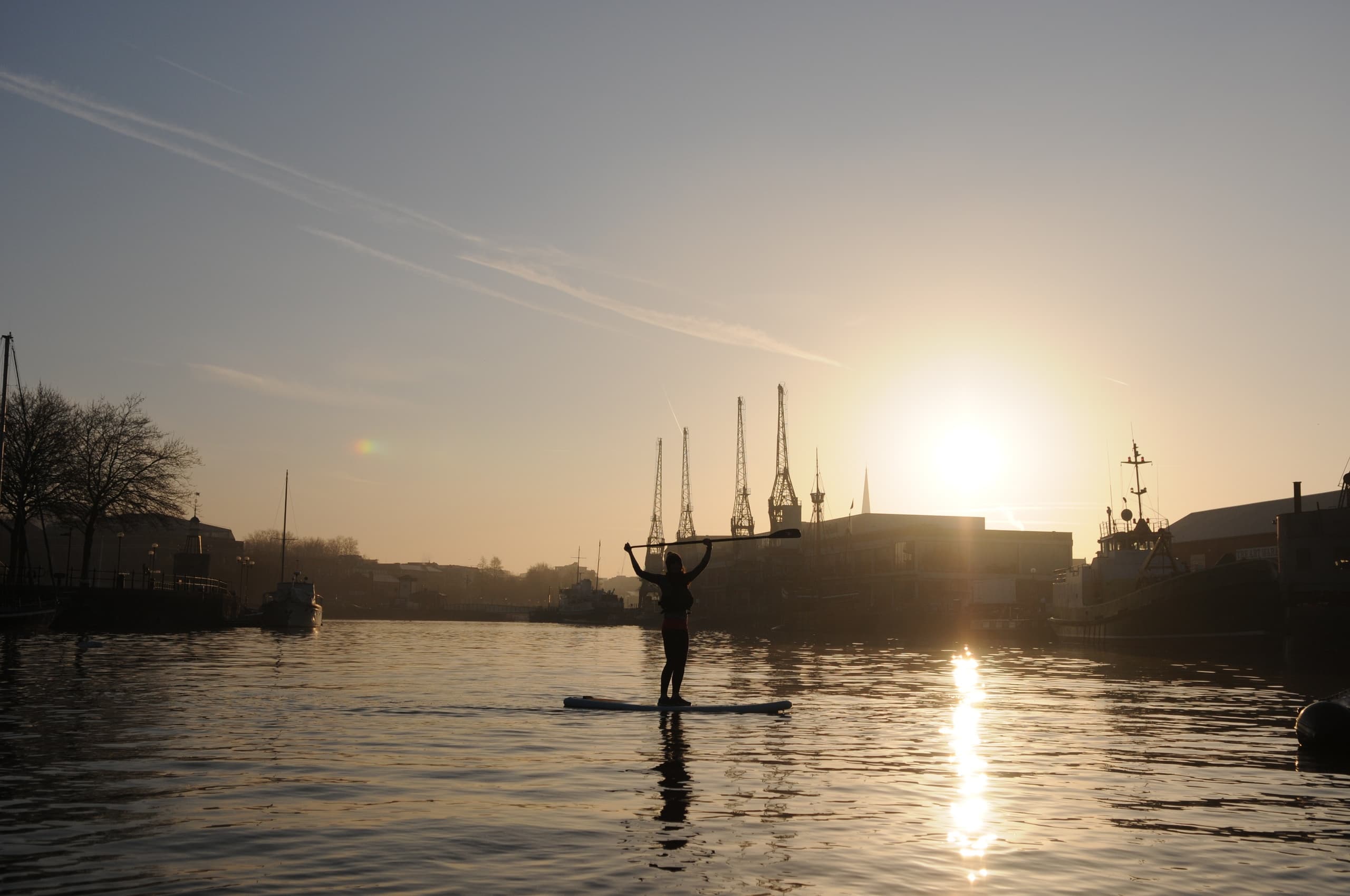 Stand-Up Paddleboarding in Bristol Floating Harbour with SUP Bristol