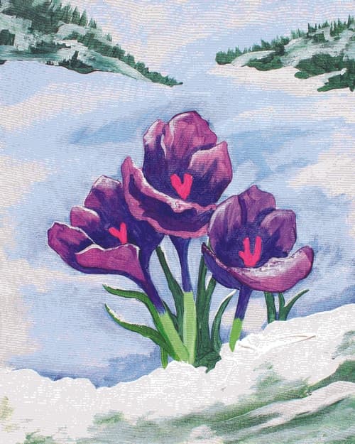 Spring Crocus: Creative Painting Class in Woodbury, Minnesota