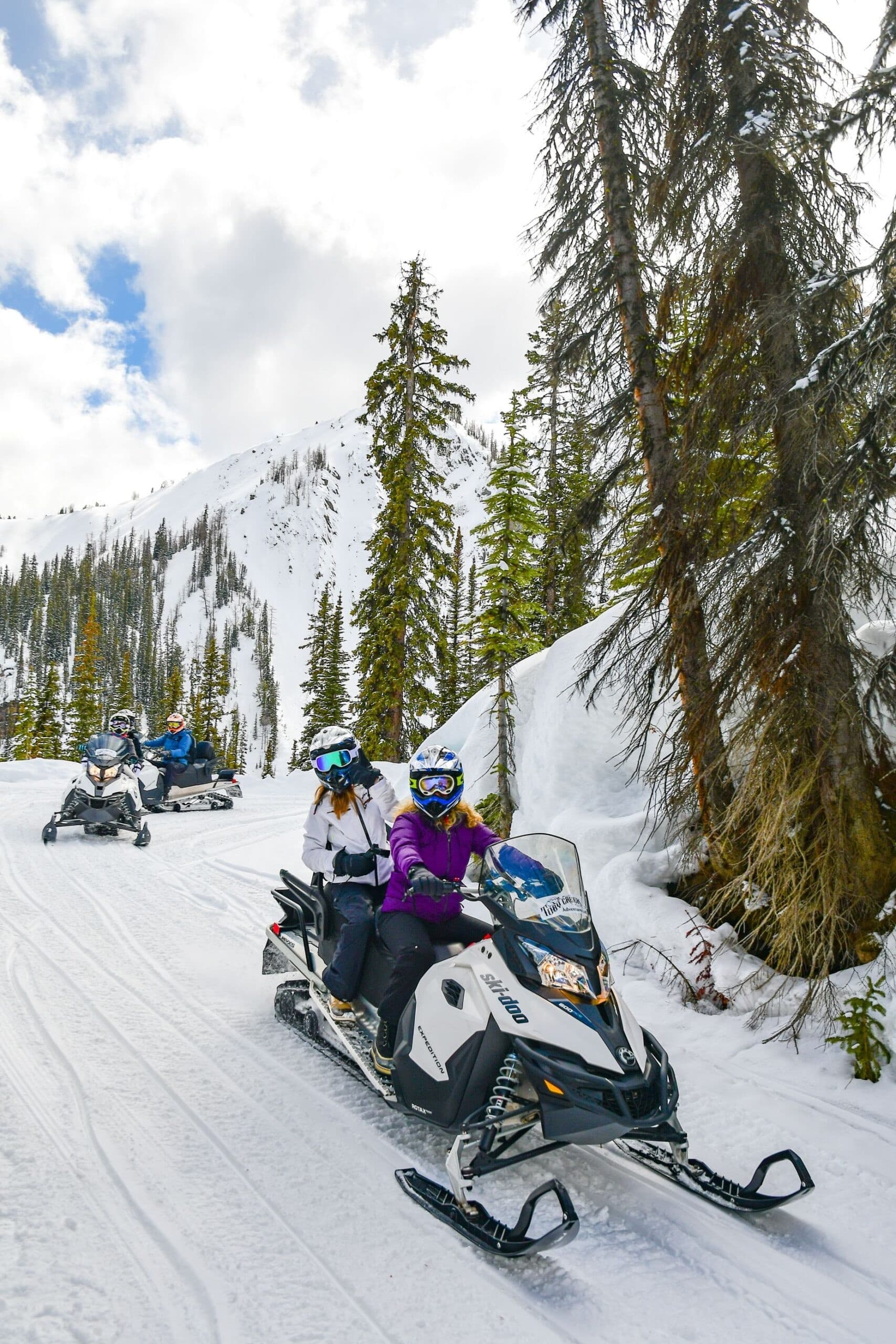 Snowmobile to Marmot Falls: Panorama Mid-Mountain Icefall Tour photo 1