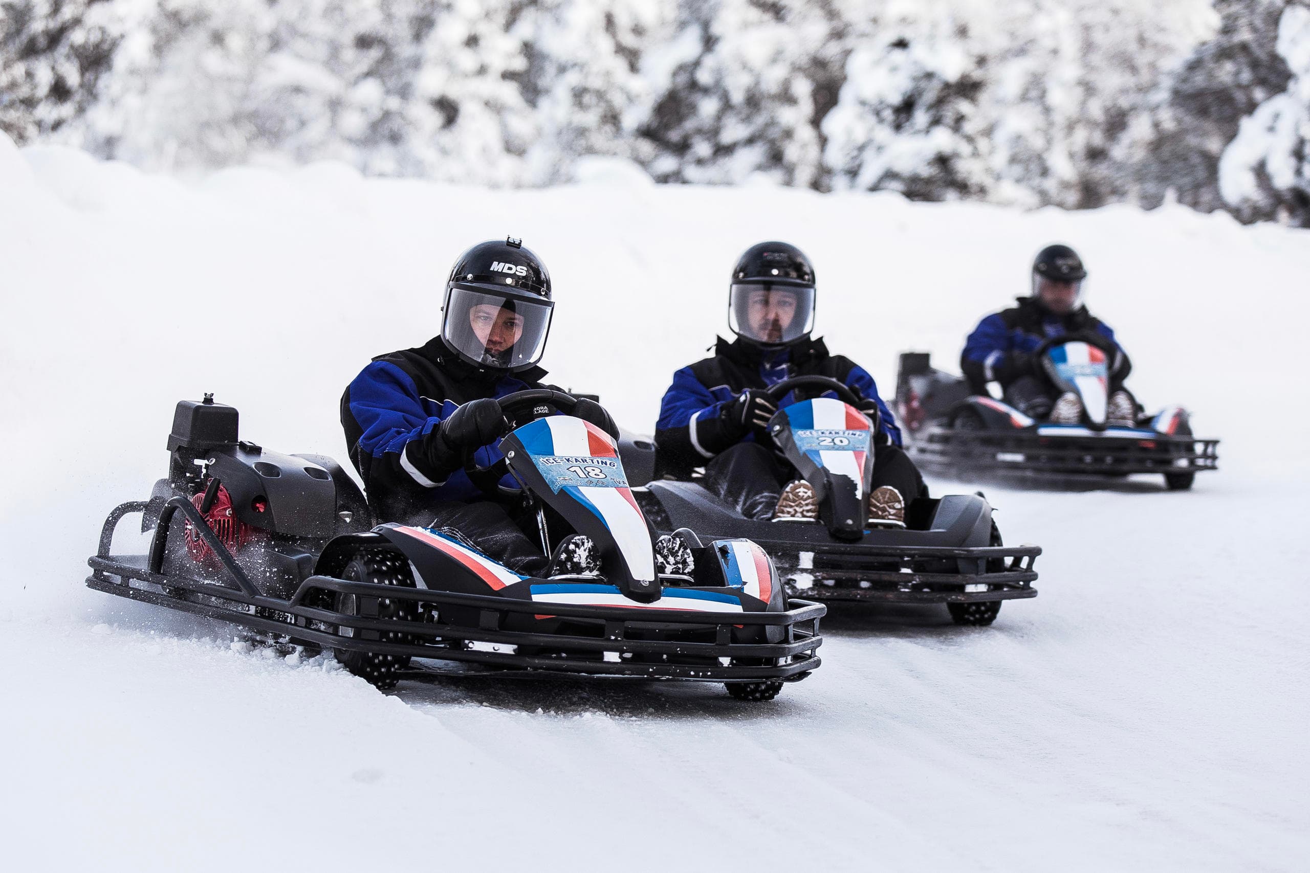 Ice Karting Race at Aurora Village Oy in Ivalo