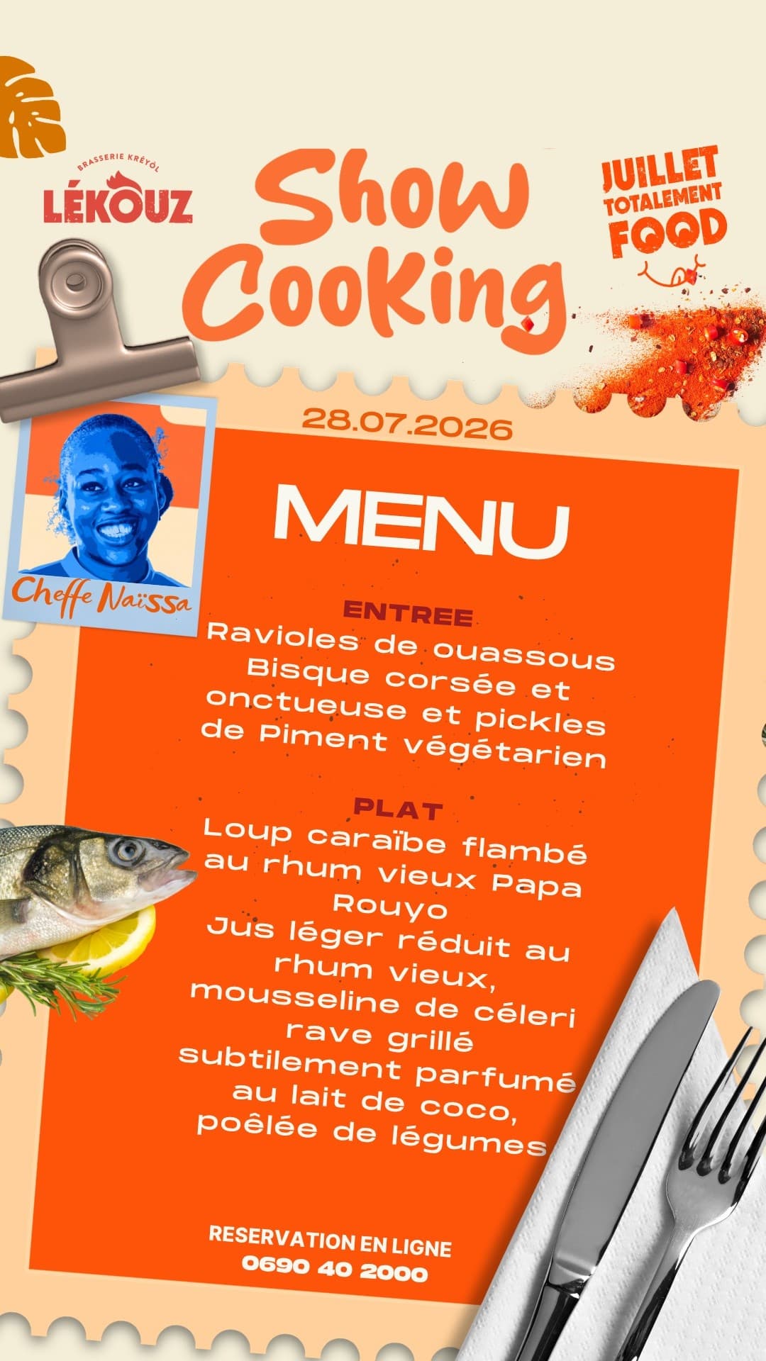 Show-Cooking Lékouz: Cheffe Naïssa’s Creole Feast in Goyave photo 1