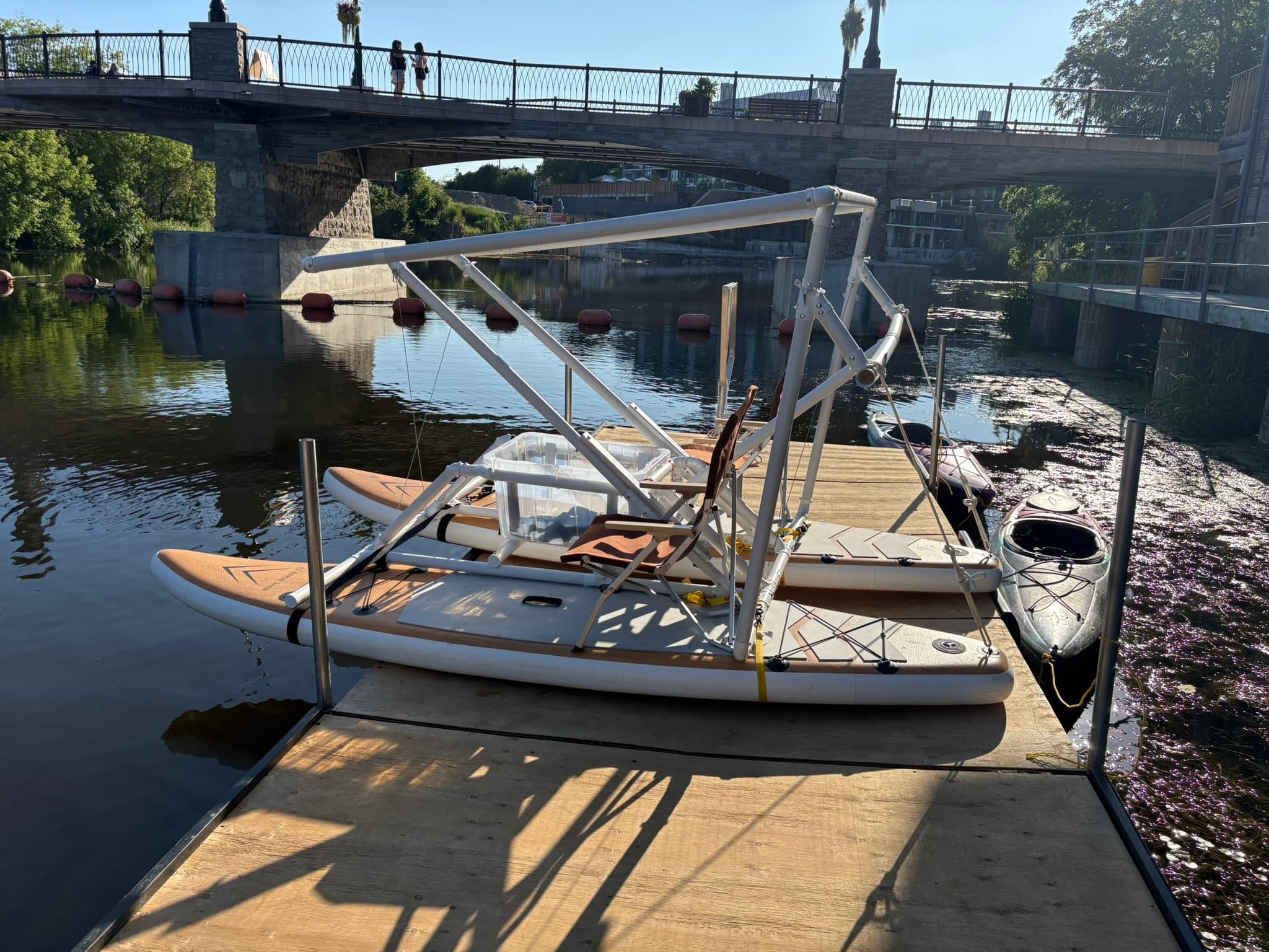 SUP Catamaran on Elora River: Family-Friendly Paddle Through Fossil Cliffs photo 1
