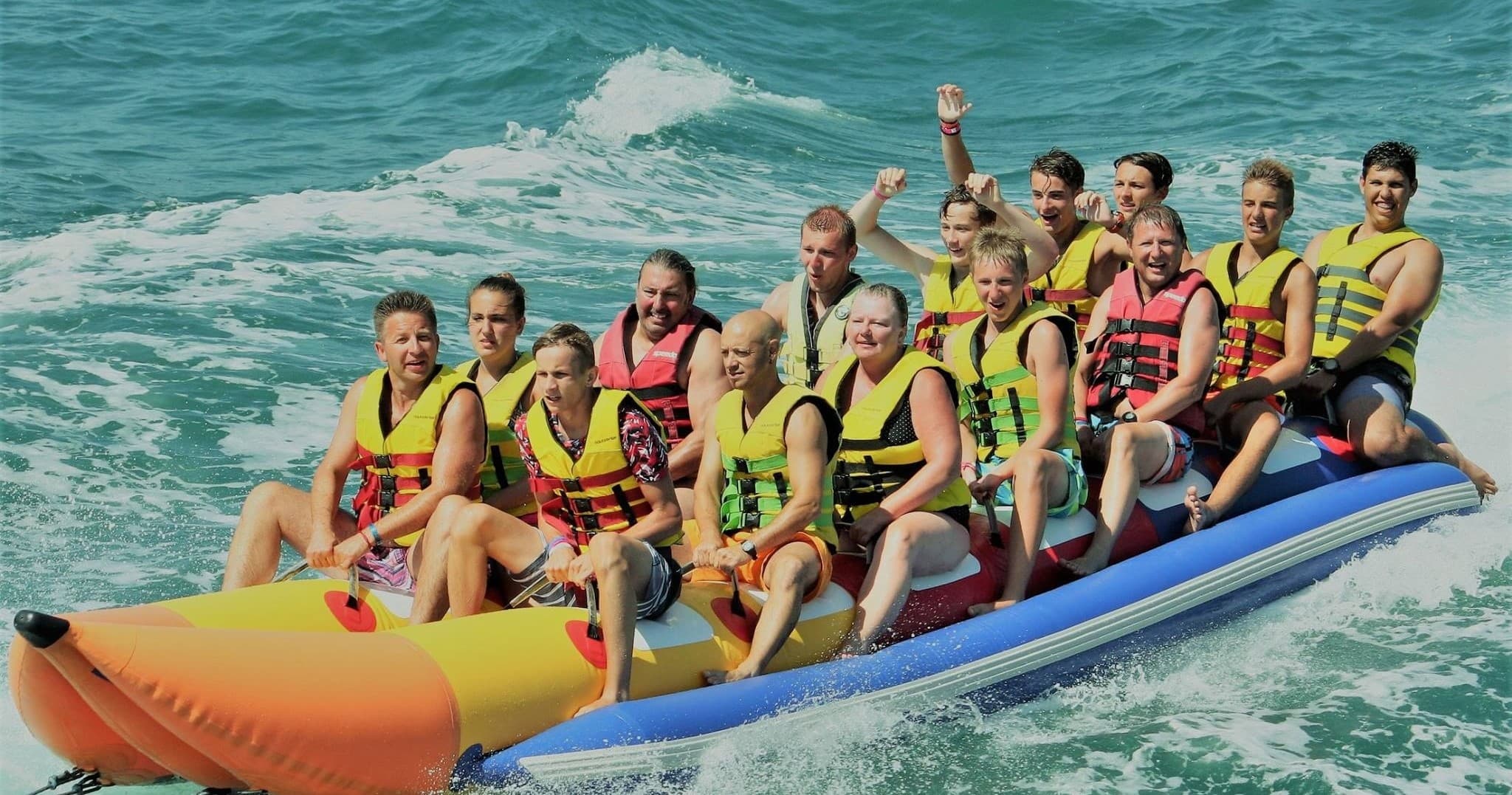 Banana Boat Rides at Arenal Beach: High-Energy Group Watersports in Magaluf