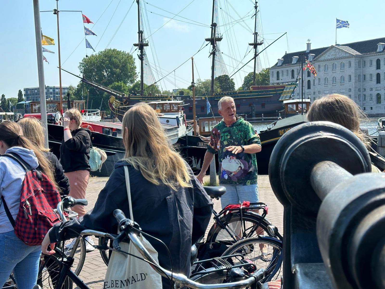 School Group City Bike Tour with Mike's Bike Tours Amsterdam