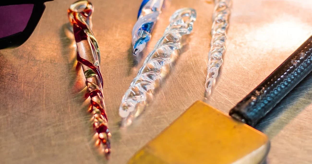 Glass Icicle Class at Lake Superior Art Glass, Duluth