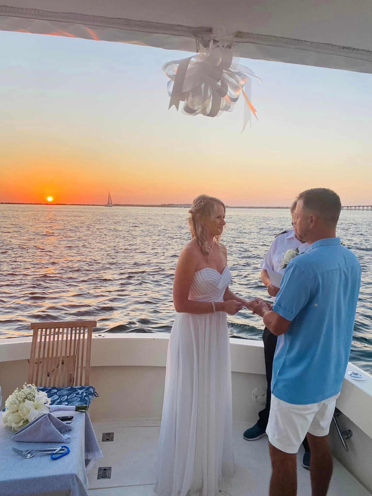 Wedding Services Aboard Destin Private Yacht in Florida