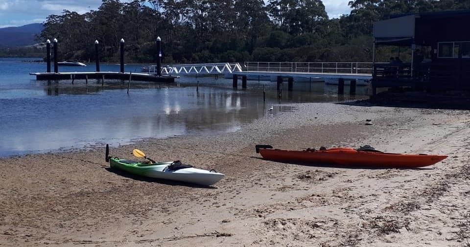Double Kayak Adventures with Sunnys Kiosk on Lake Merimbula