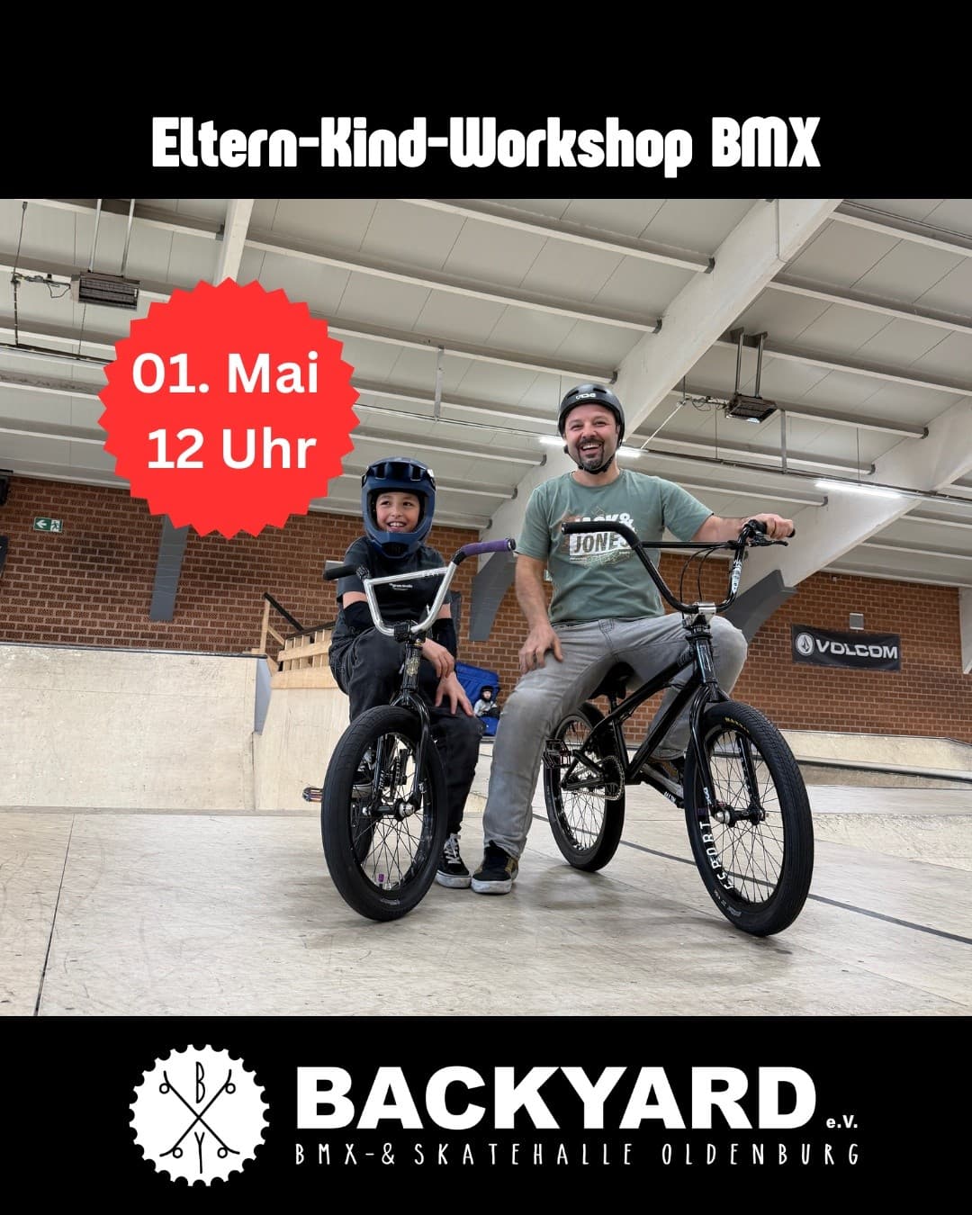Eltern-Kind-Workshop BMX at Backyard e.V. - Skatehalle Oldenburg