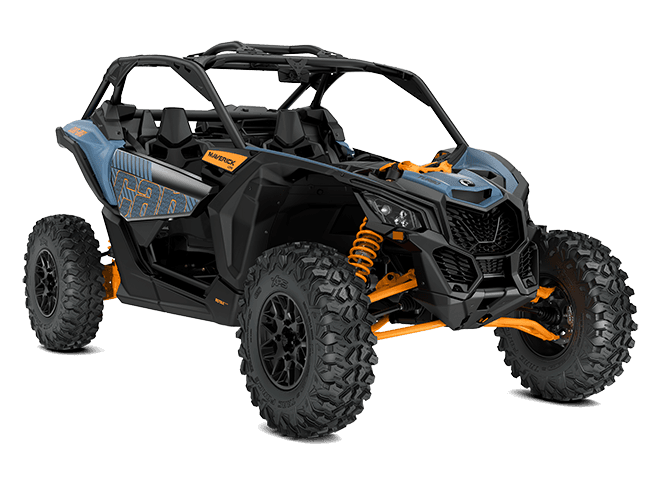 High-clearance off-road UTV studio shot on white background