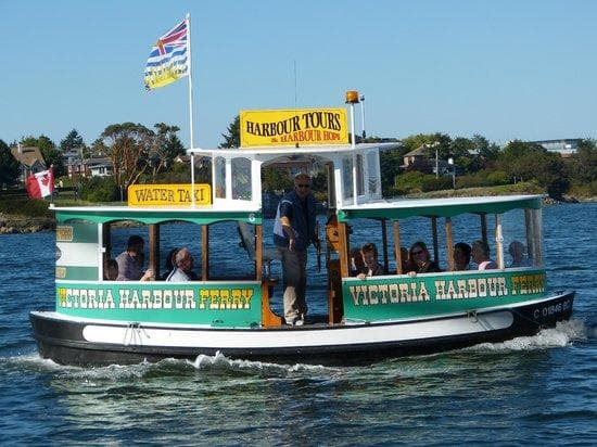 Victoria harbour ferry sightseeing on coastal waters with passengers