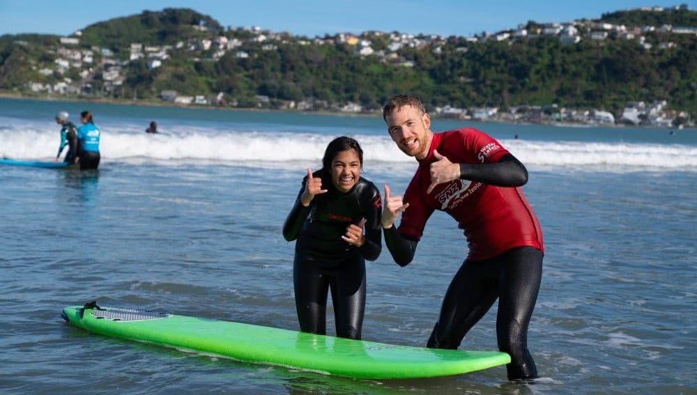 Surf & Learn in Wellington with Lyall Bay Surf School