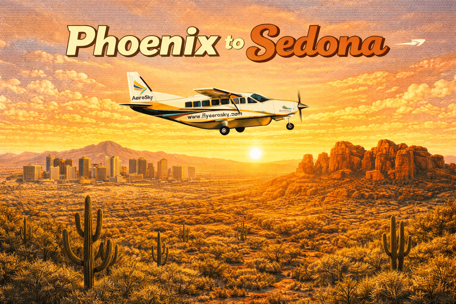 Skip the Drive: Private Phoenix to Sedona Flight with Aerosky
