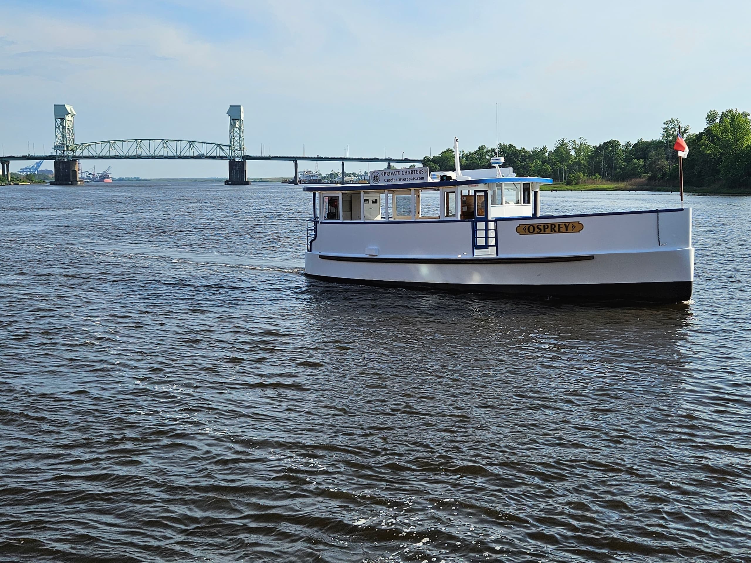 Discover Wilmington’s Cape Fear River Aboard the Osprey Private Charter