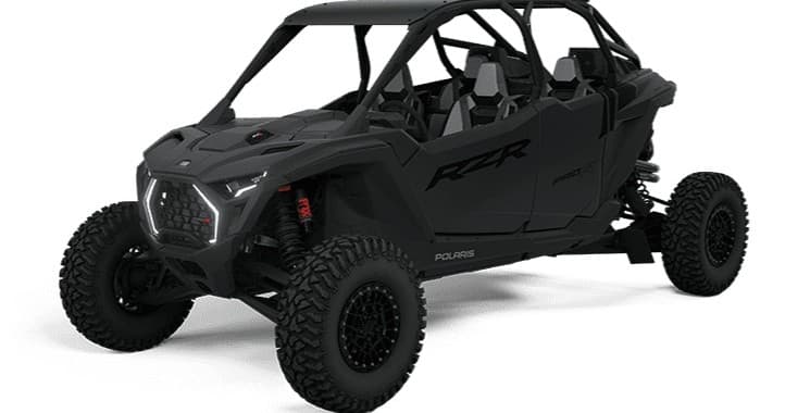 Four-seat UTV off-road side-by-side on white background