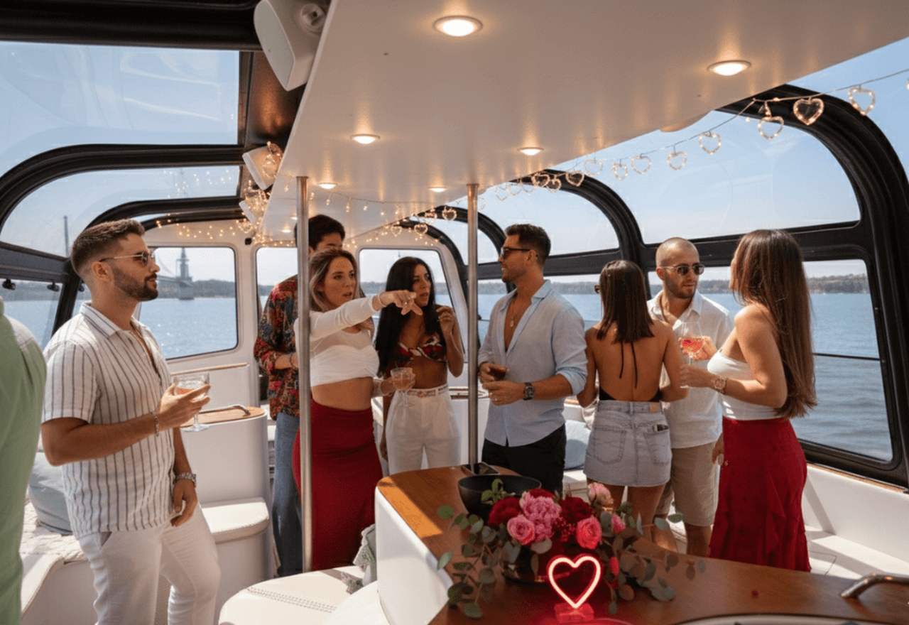 Sunset Valentine's Day Love Cruise on Lisbon's Tagus River