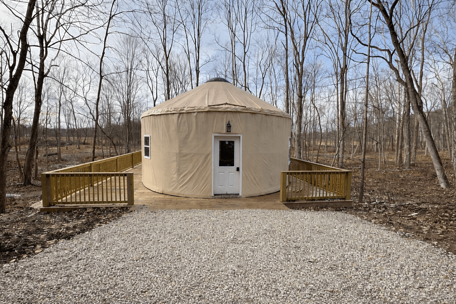 Riverside Yurt Rental at RiverBend Campground in Hocking Hills photo 1