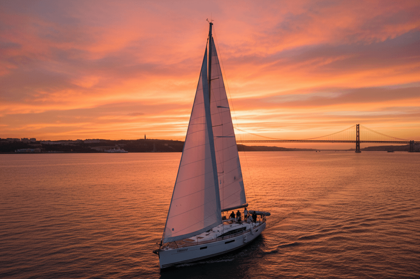 Private Sailing in Lisbon on Jeanneau 57: Personalized 2-Hour Charter on the Tagus