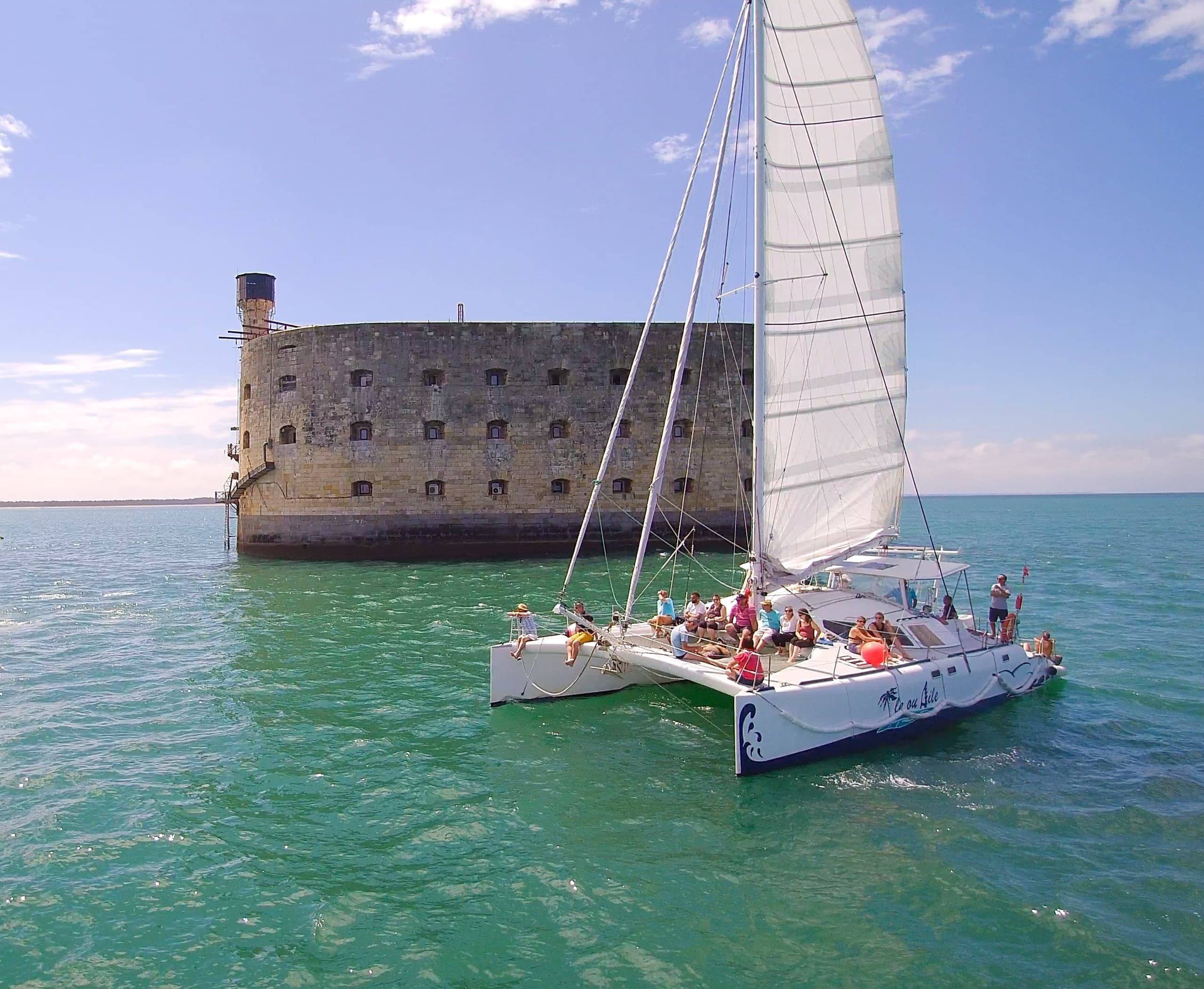 Sail the Historic Waters: Fort Boyard Catamaran Cruise from Saint-Georges-d'Oléron