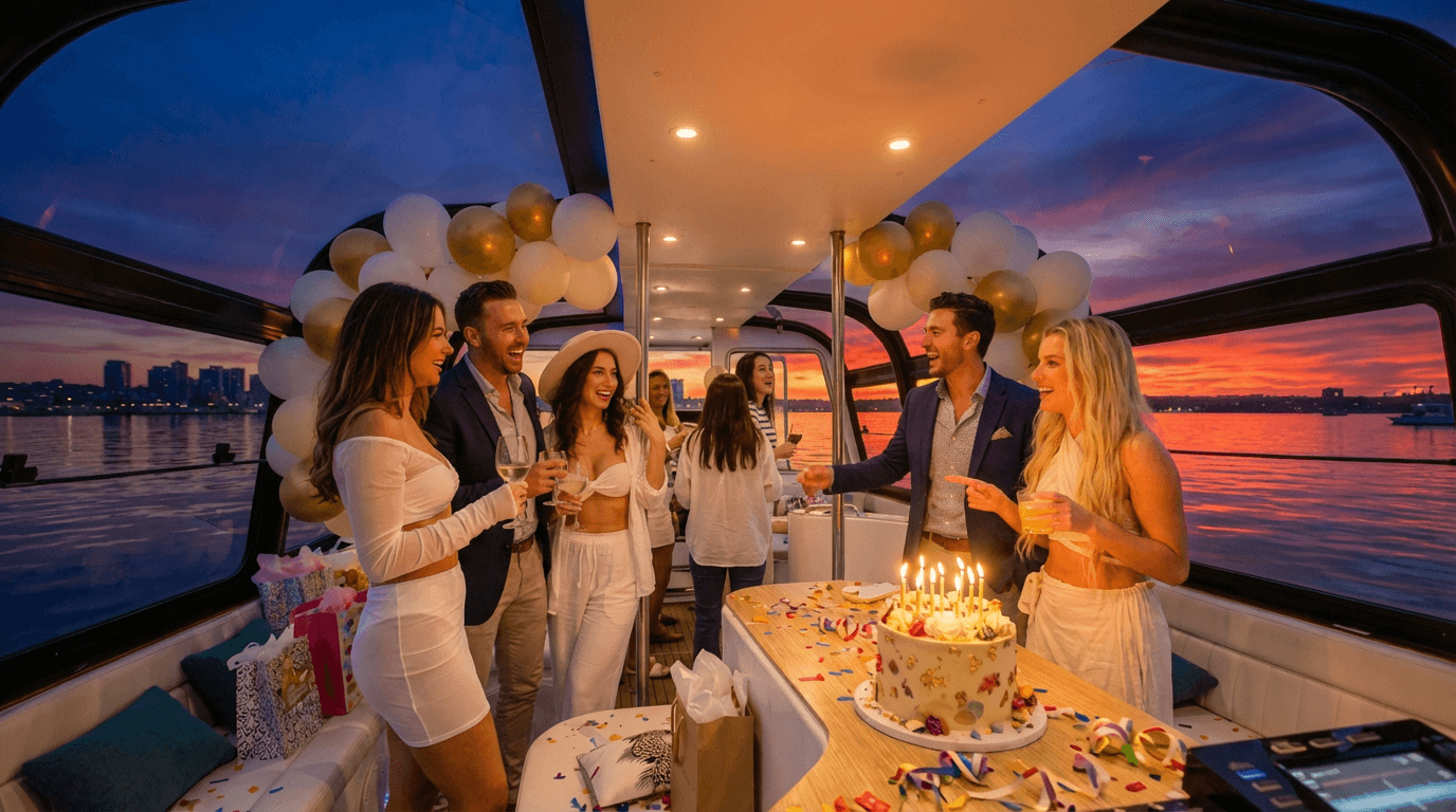 Sunset Birthday Cruise on the Tagus — Luxury Boat, Cake & Open Bar in Lisbon photo 1