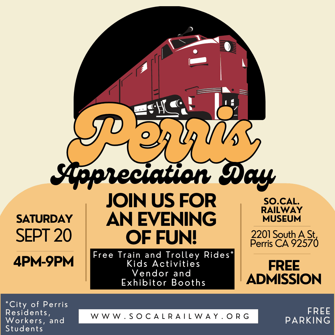 Perris Appreciation Day: Free Train Rides & Family Fun