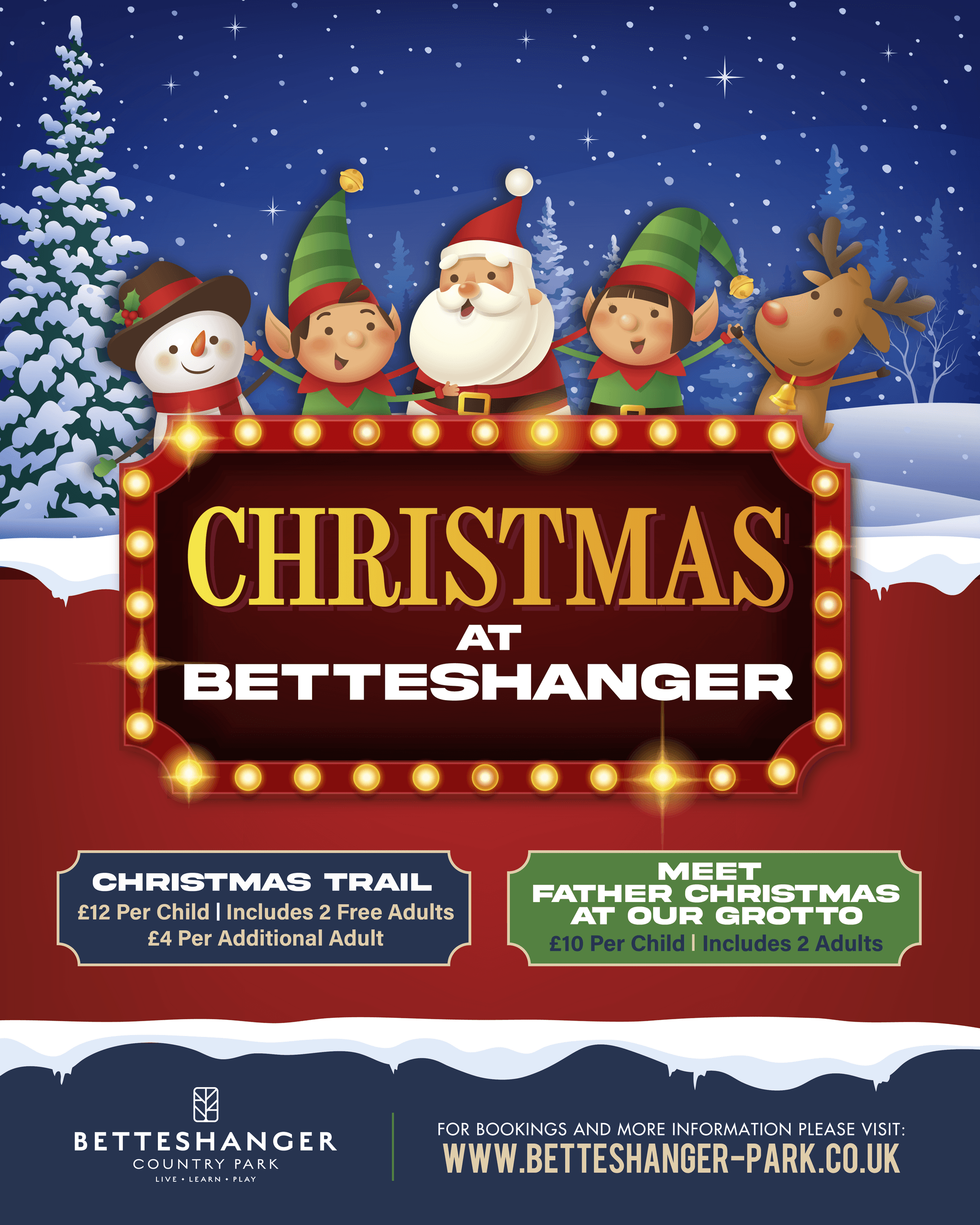 Meet Father Christmas in the Grotto at Betteshanger Park