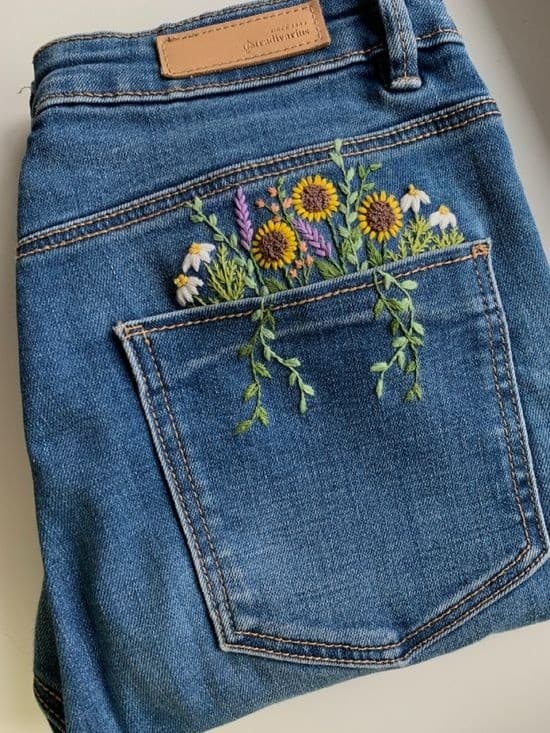 Embroidery Workshop in Port Royal: Upcycle Jeans and Fine Fabrics