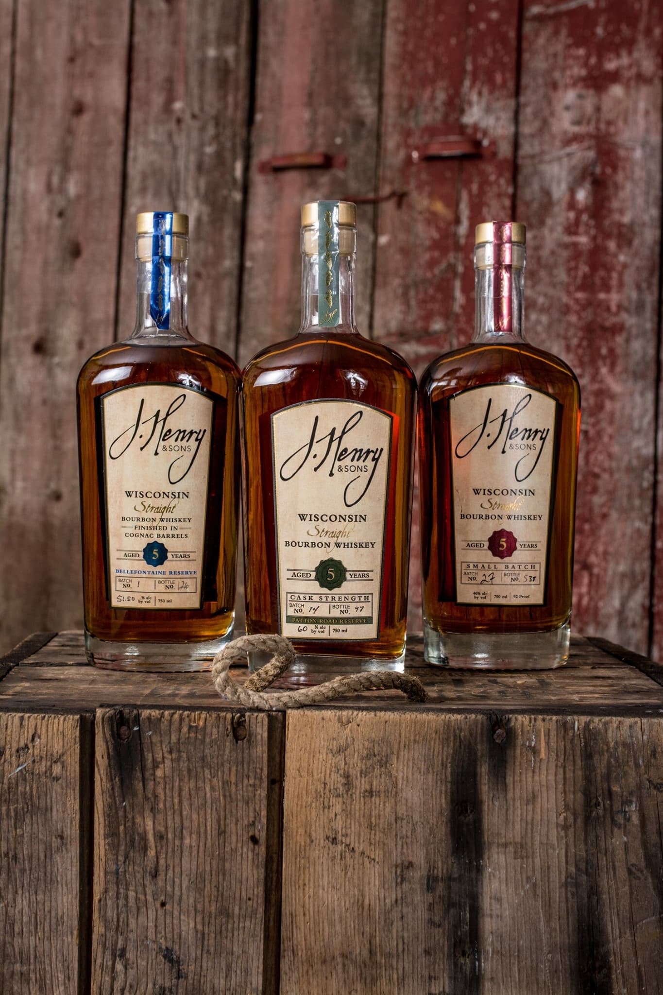 J Henry & Sons Bourbon Tasting Flight in Dane, WI