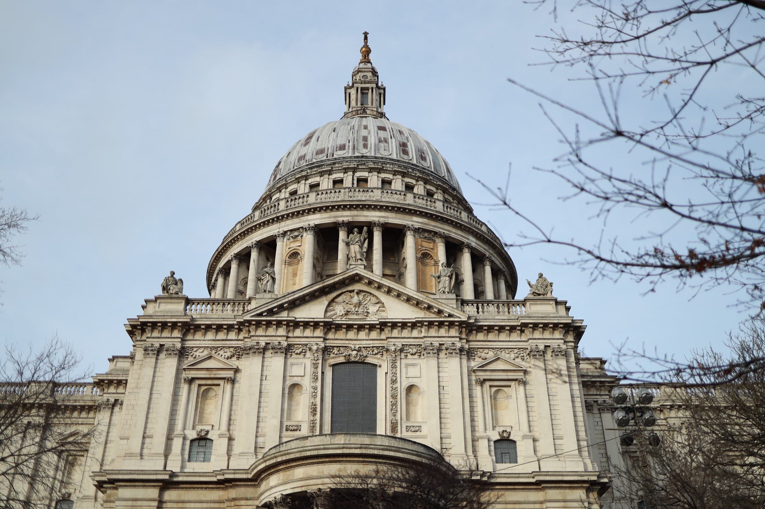 St Paul's Cathedral exterior during guided walking tour in London