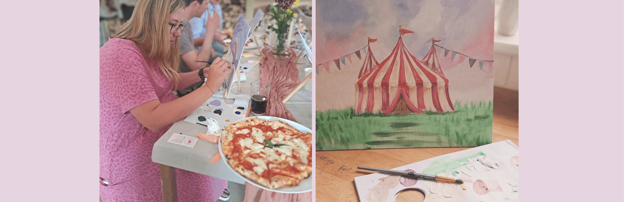 Paint and Pizza Night at Cattivo, Cirencester — Guided Art Class with 12-inch Stonebaked Pizza photo 1