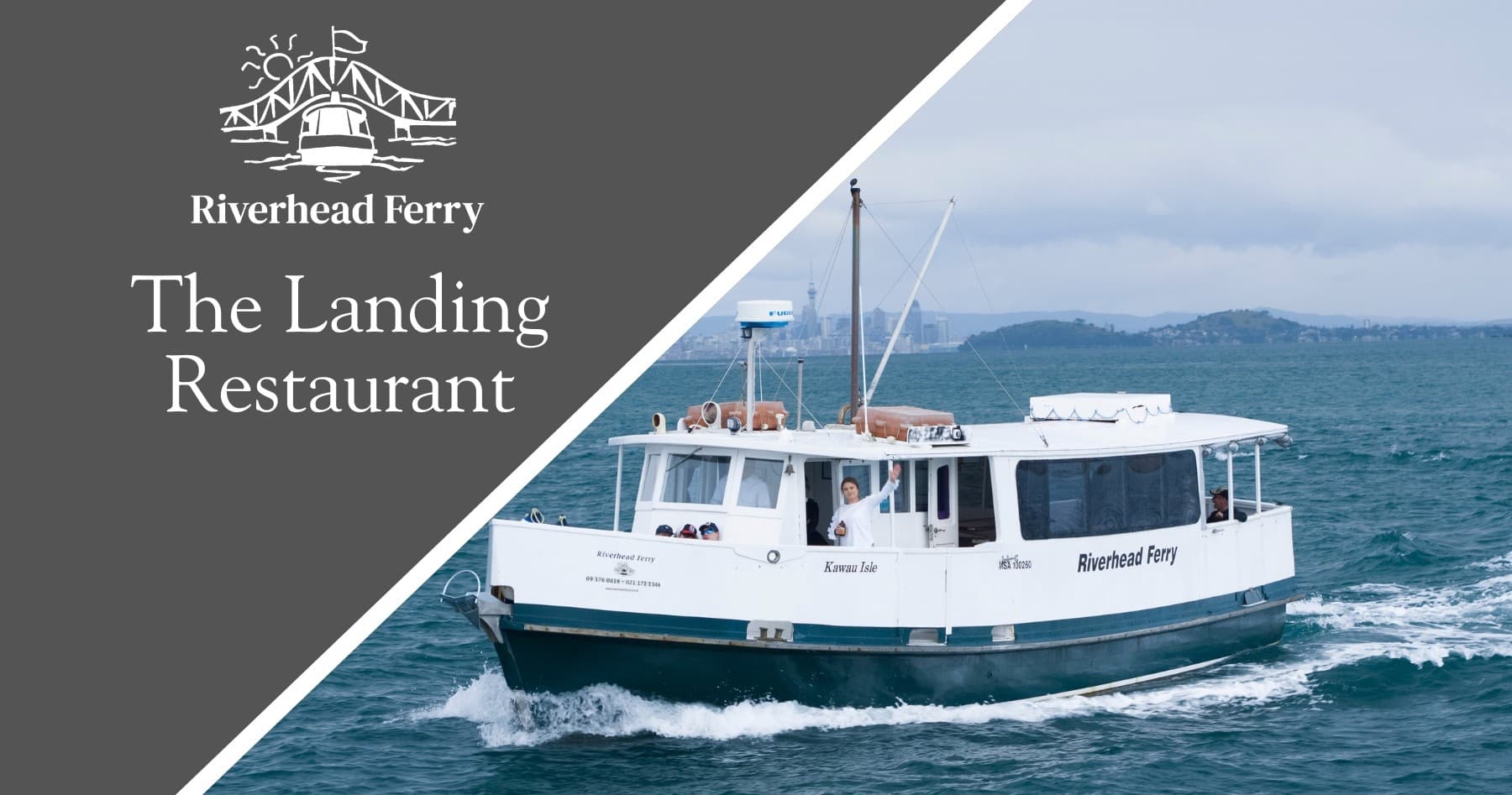 Riverhead Ferry to The Landing Restaurant: Historic Auckland Harbour Cruise