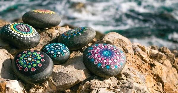 Mandala Stone Painting at Terranea Resort, Rancho Palos Verdes