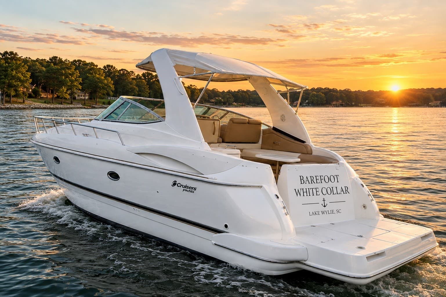 Golden Hour Sunset Yacht Cruise on Lake Wylie — Private Two-Hour Charter