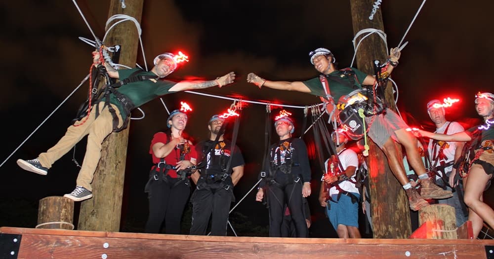 Night Zipline Adventure in Kapolei, Hawaii