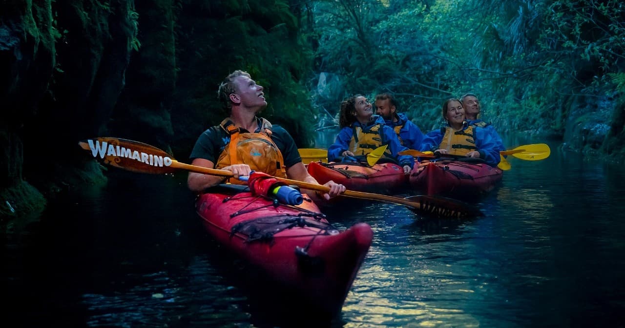 Evening Glowworm Kayak Tour at Lake McLaren Falls — Tauranga’s Nighttime Natural Lightshow