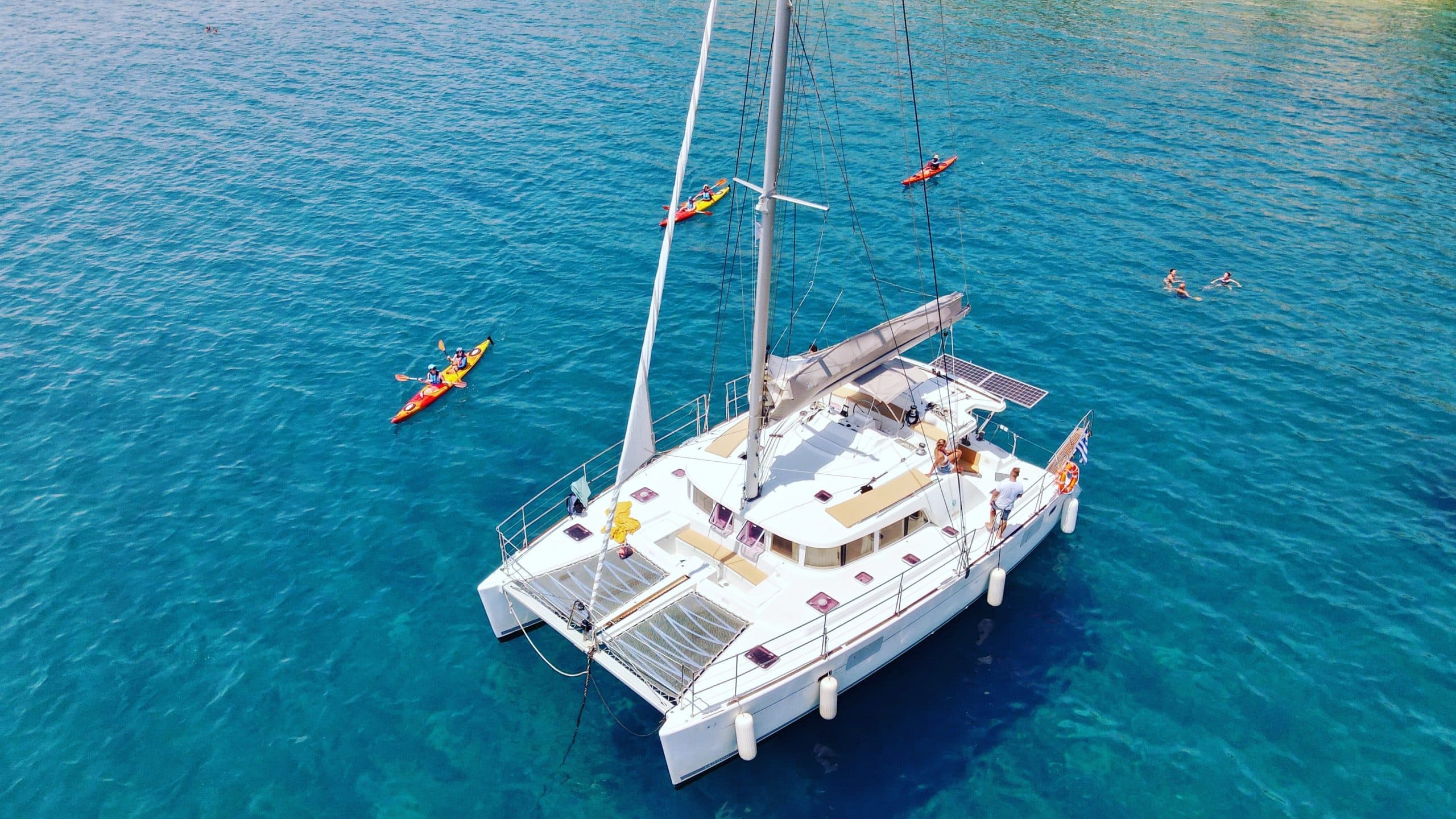 Explore Rhodes’ Hidden Coastal Gems on a Private Catamaran Day Cruise
