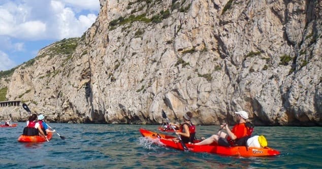 Sea Kayak the Cliffs of Parque Natural del Garraf: 5-Hour Tour from Garraf to Sitges