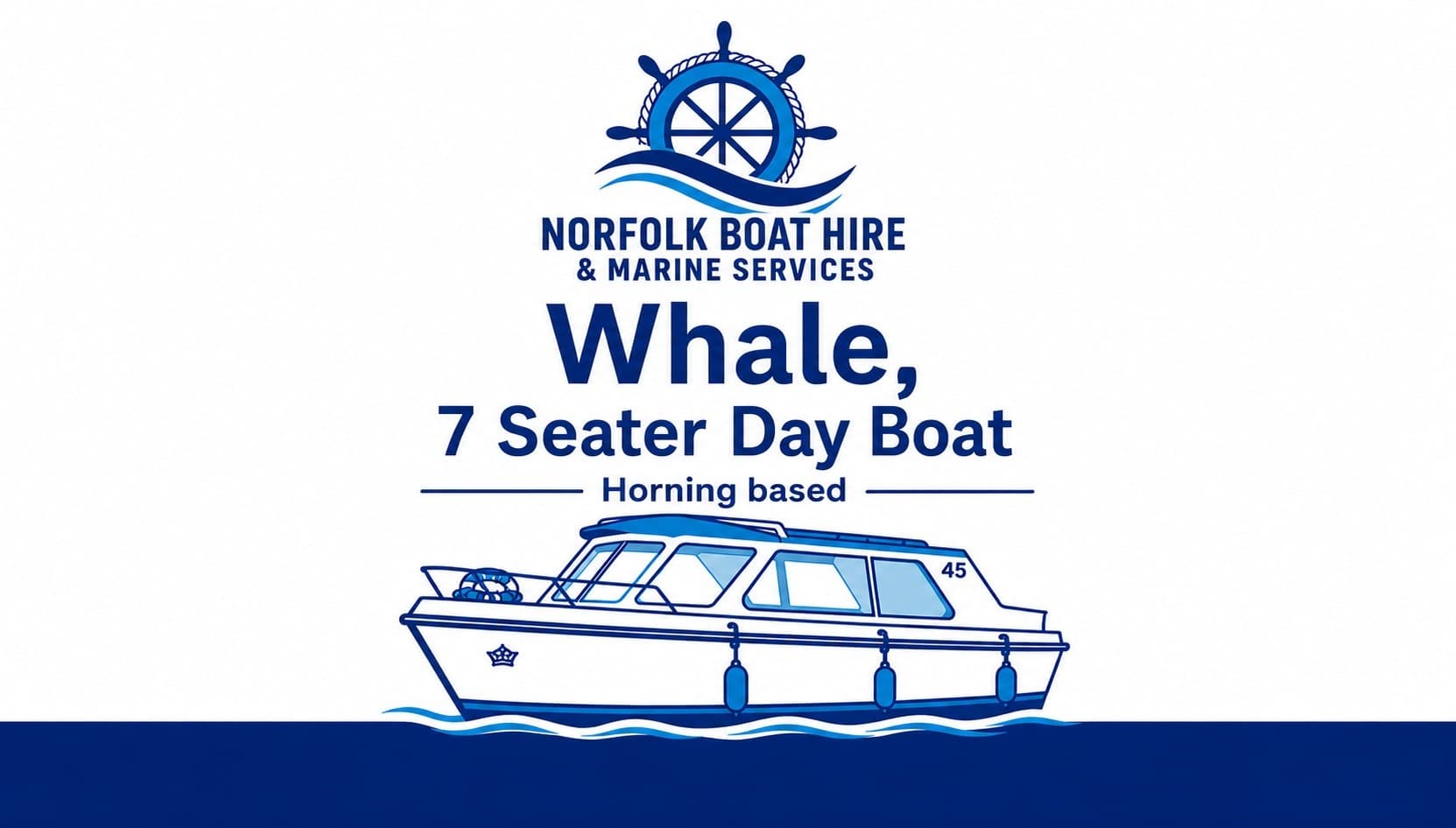 Self-Drive Whale 7-Seater Boat Hire in Horning: Pet-Friendly River Escapes in England