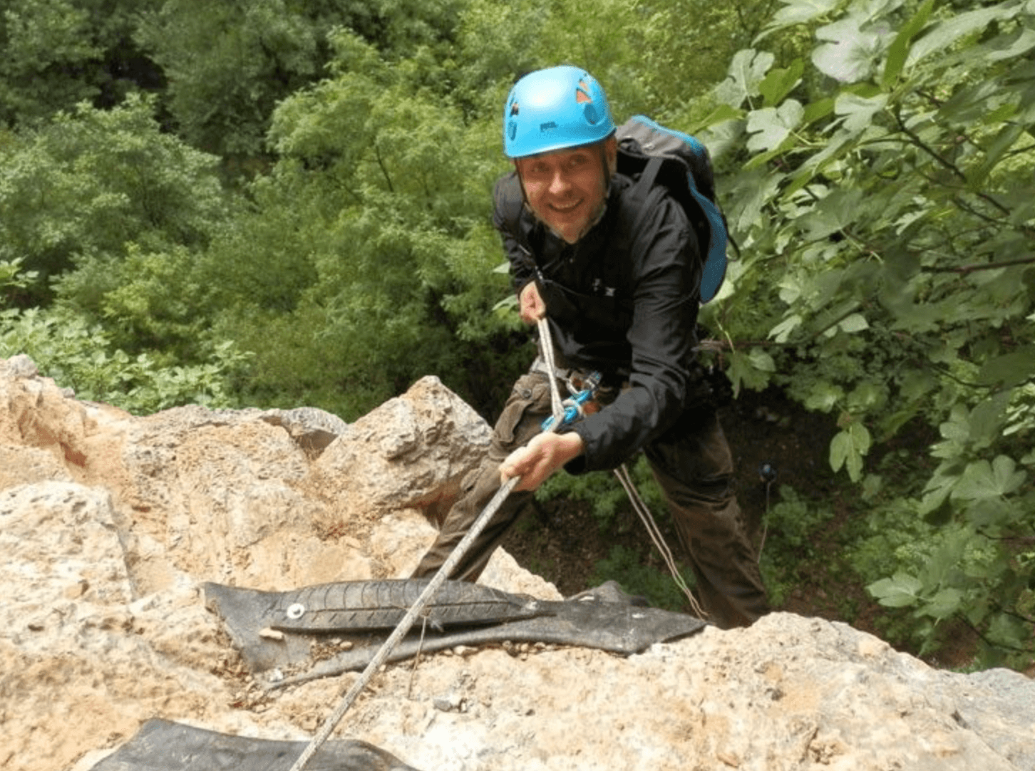 Rappelling at Cueva Mur with Nor3 Turismo Activo