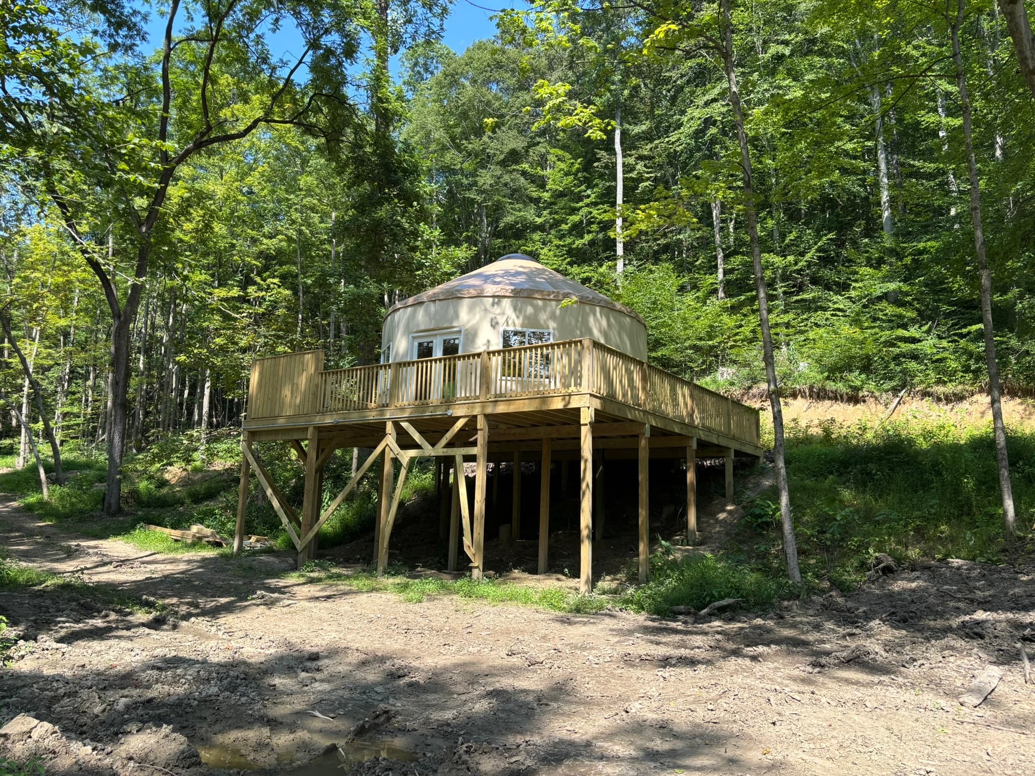 Riverside Yurt Rental at RiverBend Campground in Hocking Hills