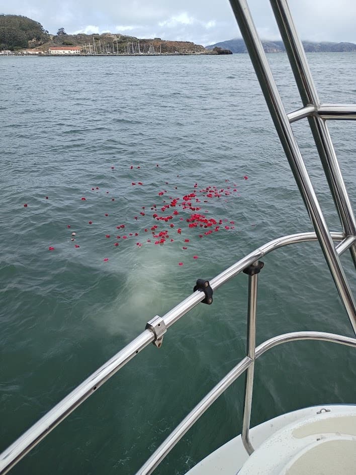 Private Memorial and Ash Scattering on San Francisco Bay — A Quiet Sail from Sausalito photo 1