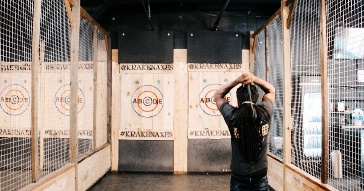 60 Minute Free Throw at Kraken Penn Quarter: Axe-Throwing Near Capital One Arena