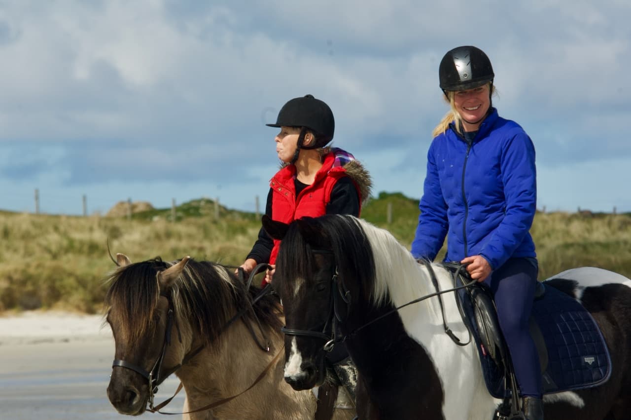 Beach Horseback Treks with Tiree Equestrian in Scotland