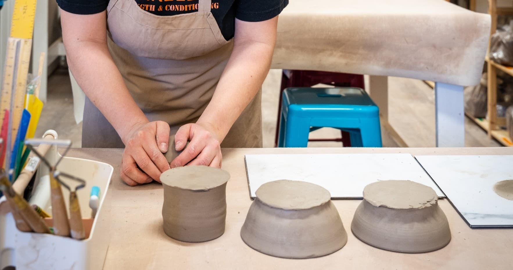 Learn Wheelthrowing in South Philadelphia: Wheelthrowing 101 at Black Hound Clay Studio South