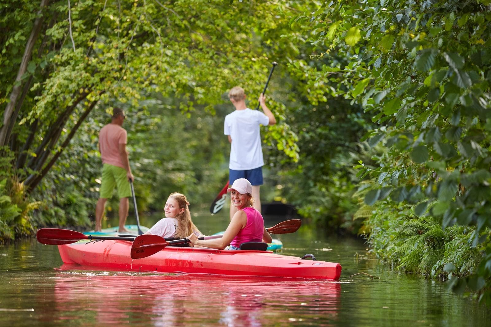 Paddleboat Adventures with Stand up Paddling Spreewald in Burg, Germany