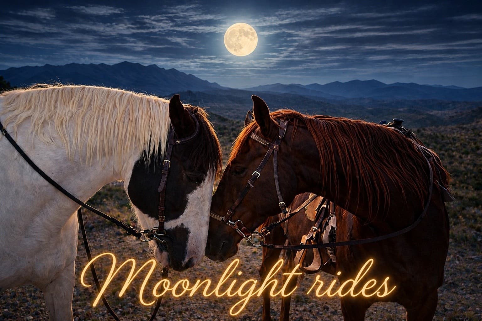 Moonlit Arroyo Rides in Los Cerrillos: Summer MOONLIGHT Horseback Experience